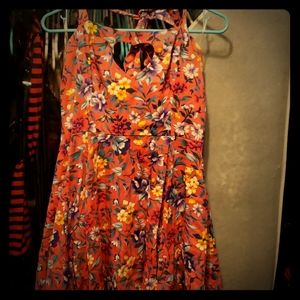 Heart cutout floral dress